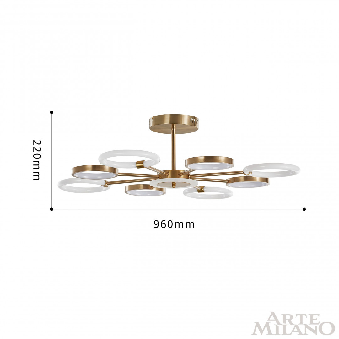 Потолочная люстра Arte Milano Neapolis 277240/8 GD в #REGION_NAME_DECLINE_PP#