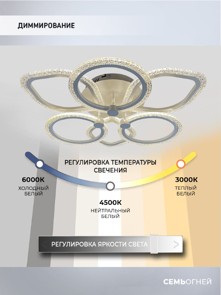 Потолочная люстра Seven Fires Meri SF7102/6C-WT в Санкт-Петербурге