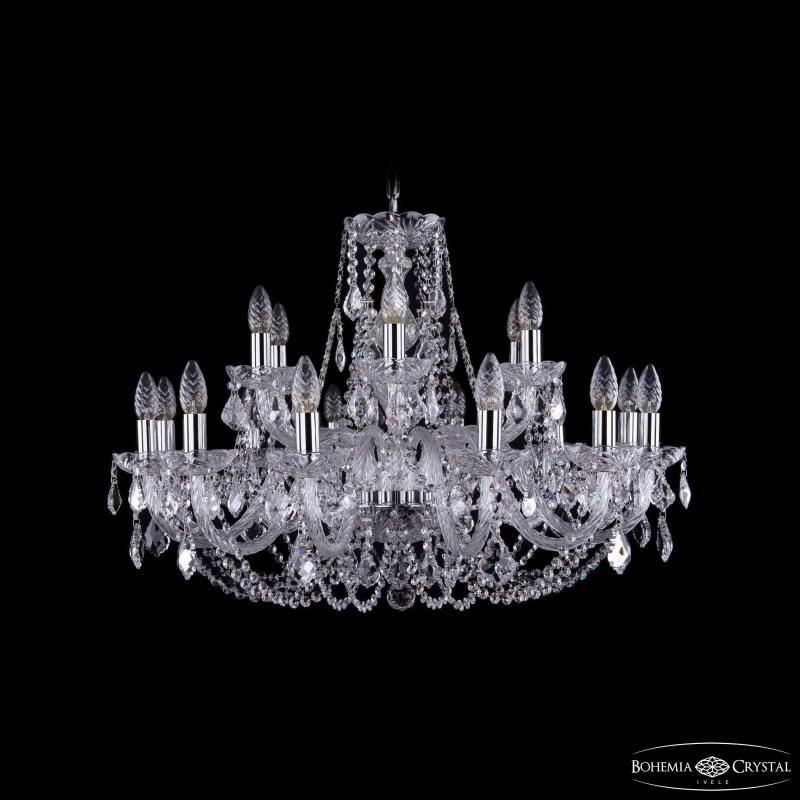 Подвесная люстра Bohemia Ivele Crystal 1406/12+6/300 Ni Leafs в Санкт-Петербурге