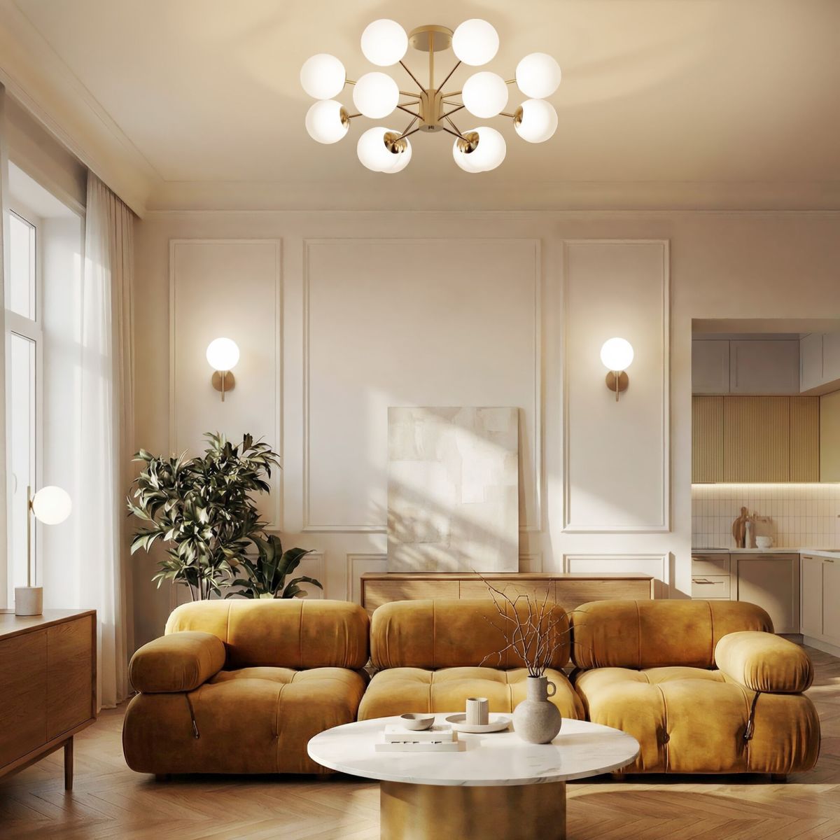 Люстра на штанге Eurosvet Adaline 502002/12 латунь a072105 в #REGION_NAME_DECLINE_PP#