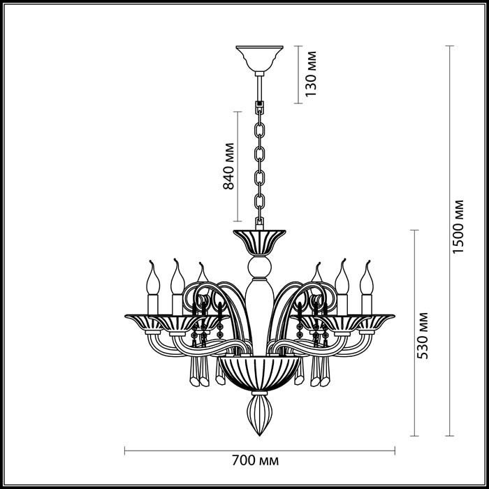 Подвесная люстра Odeon Light Rocca 3926/6 в Санкт-Петербурге