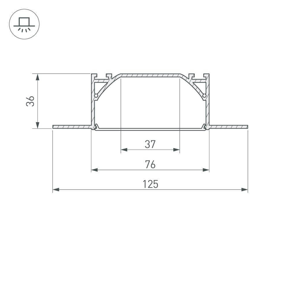 Профиль Arlight ARH-LINIA72-FANTOM-2000 ANOD 025025 в Санкт-Петербурге