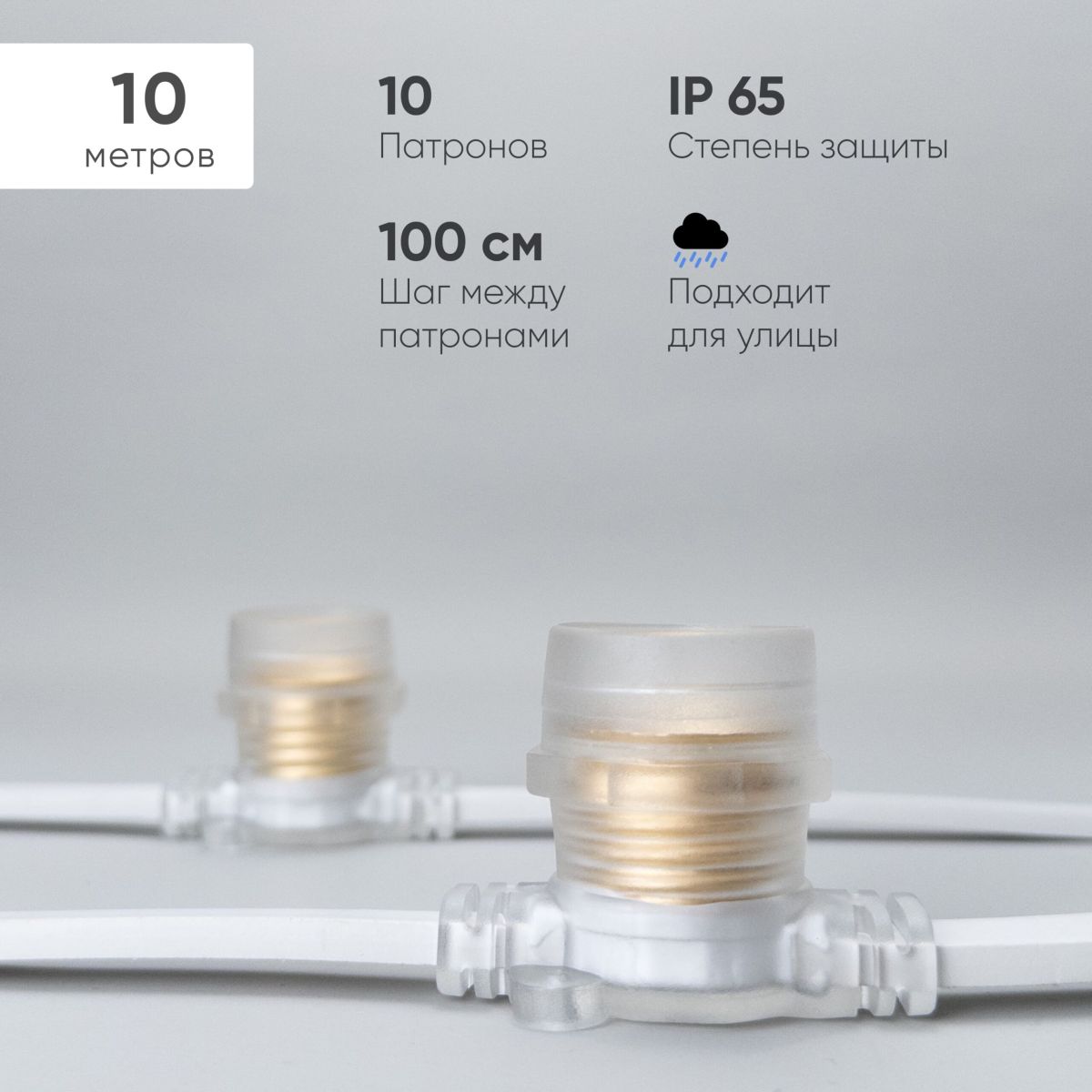Гирлянда Белт-Лайт Laitcom (LTC) BL10m/10L-8-P в Санкт-Петербурге