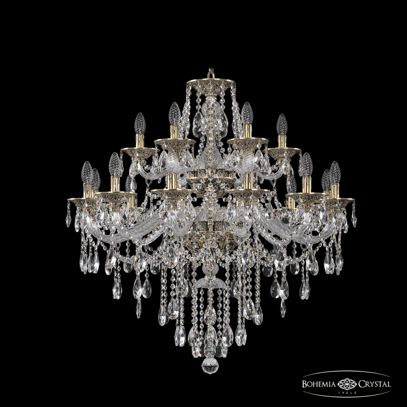 Подвесная люстра Bohemia Ivele Crystal 16115/12+6/300/2d GB в Санкт-Петербурге