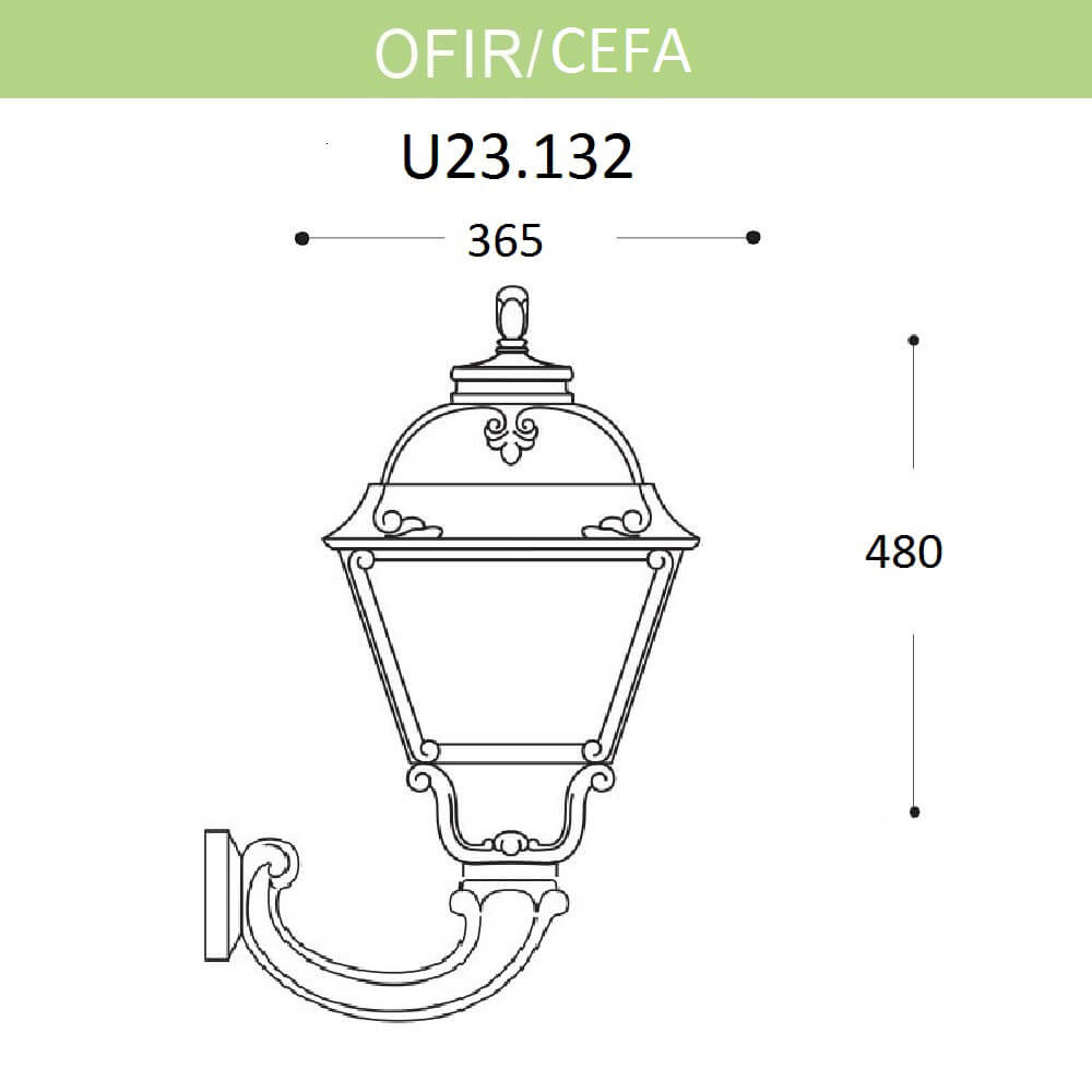 Уличный настенный светильник Fumagalli Ofir/Cefa U23.132.000.AXF1R в Санкт-Петербурге