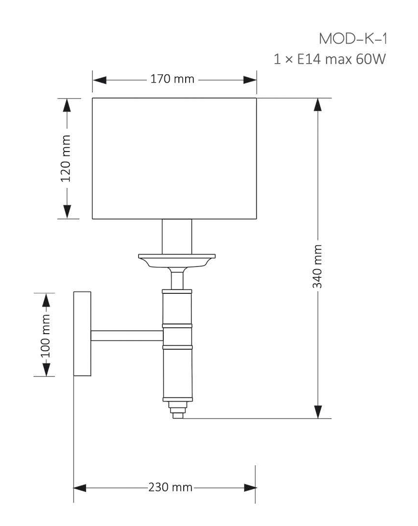 Бра Kutek Mood Modesto MOD-K-1 (CZ) в Санкт-Петербурге