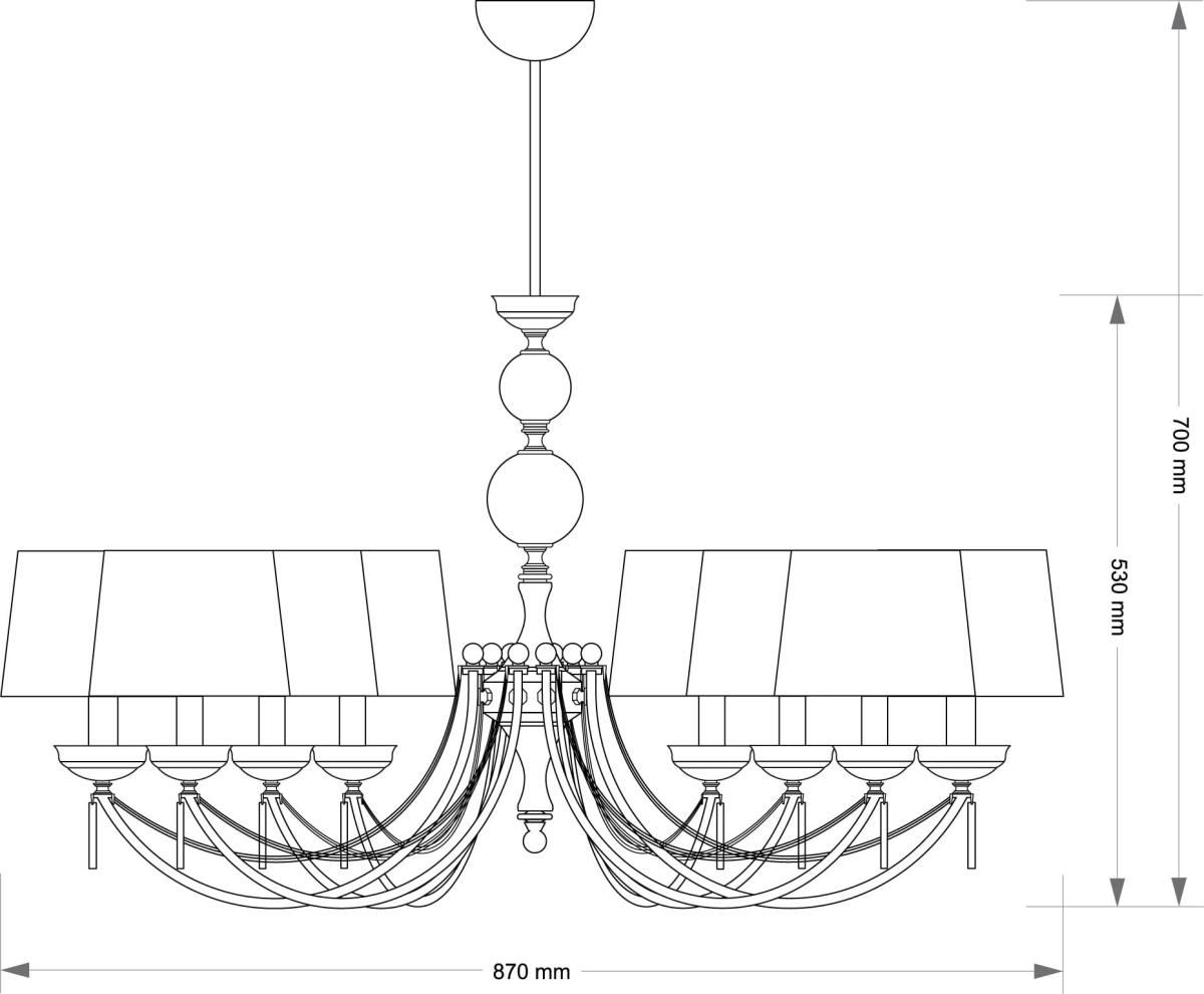 Подвесная люстра Kutek Zaffiro ZAF-ZW-8(P/A) в Санкт-Петербурге