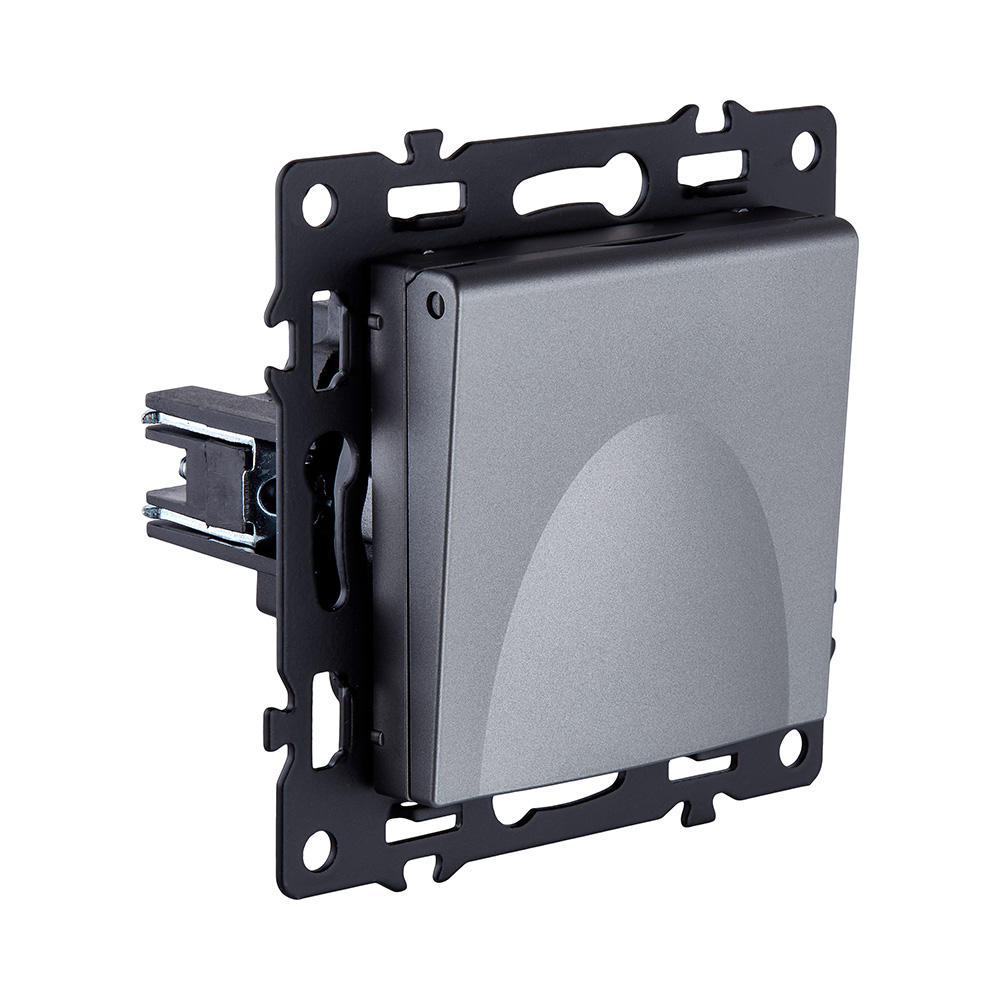 Розетка штепсельная SCHUKO 16A/250 В с крышкой, серый Kollinger Asthetik AS-015GY в #REGION_NAME_DECLINE_PP#