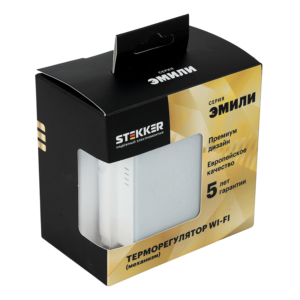 Терморегулятор Wi-Fi (механизм) Stekker Эмили RSW00-5119-01 белый фарфор soft touch 50376 в #REGION_NAME_DECLINE_PP#