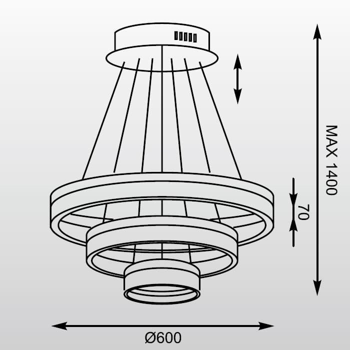 Подвесная светодиодная люстра Zumaline Circle L-CD-03-BL в Санкт-Петербурге