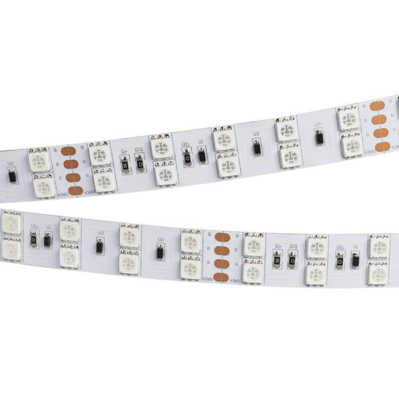 Светодиодная лента Arlight RT 2-5000 36V RGB 2X2 (5060, 600 LED, LUX) 015080 в Санкт-Петербурге