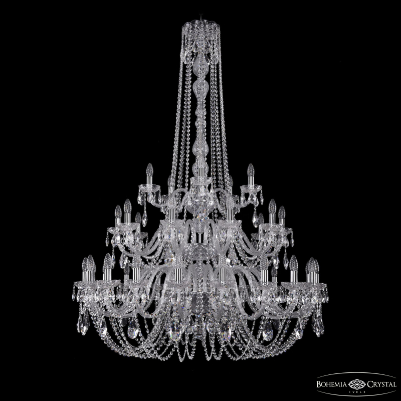 Подвесная люстра Bohemia Ivele Crystal 1402/20+10+5/400/h-158/3d Ni в Санкт-Петербурге