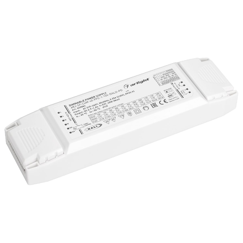 Блок питания Arlight ARJ-SP-LUM-40-PFC-1-10V-DALI2-PD 40W, 700-1200mA 040584 в Санкт-Петербурге