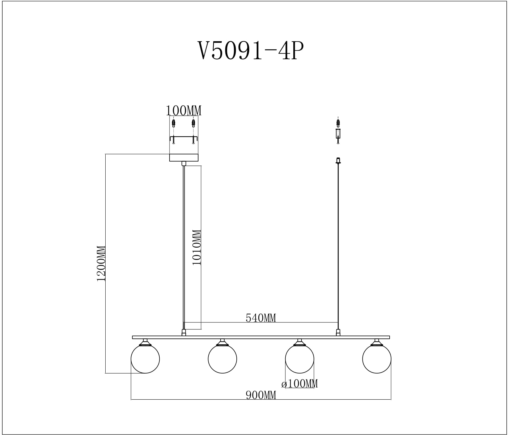 Подвесная люстра Moderli Lingdal V5091-4P в Санкт-Петербурге