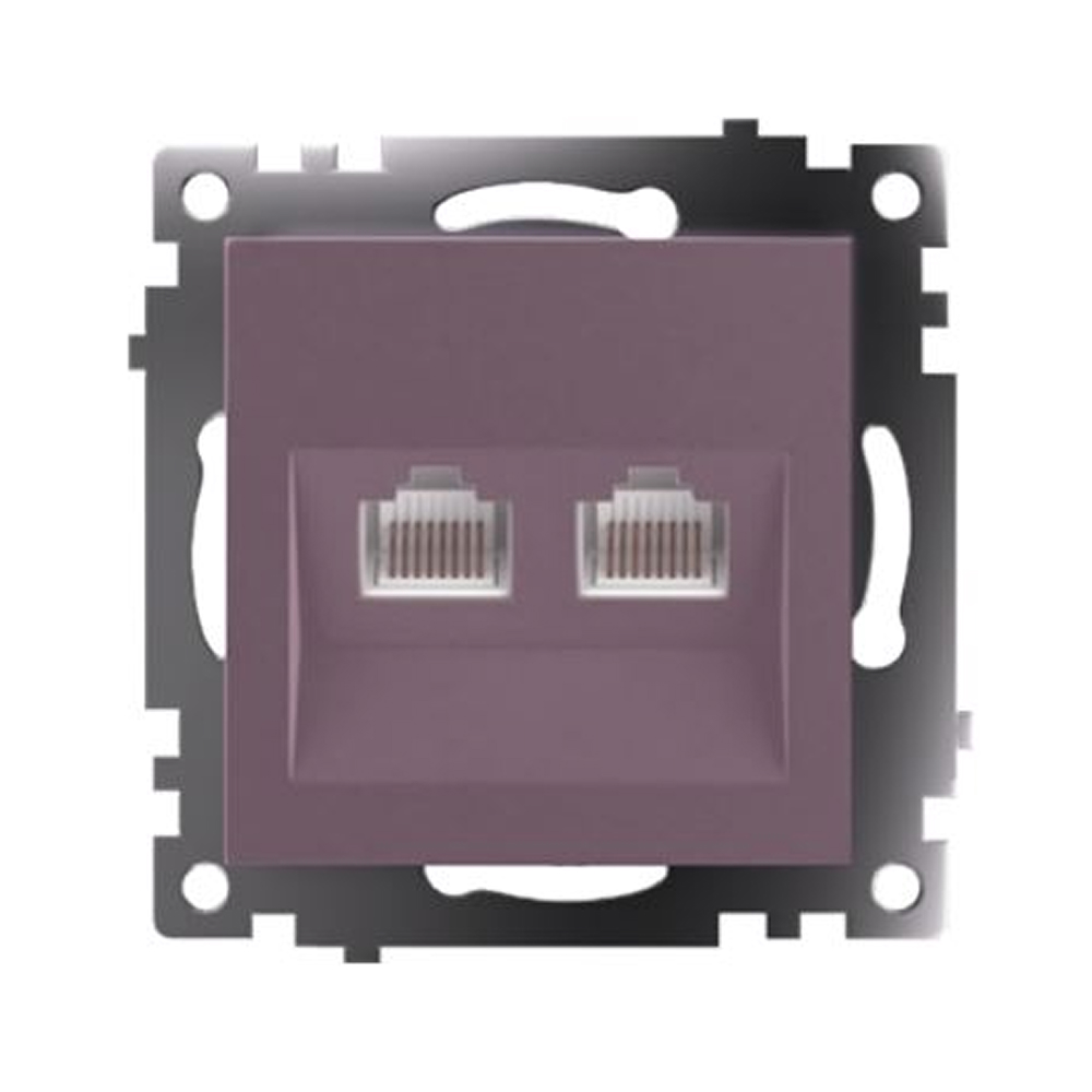 Розетка компьютерная 2-местная RJ-45 Stekker Катрин GLS00-7109-04 50006 в Санкт-Петербурге