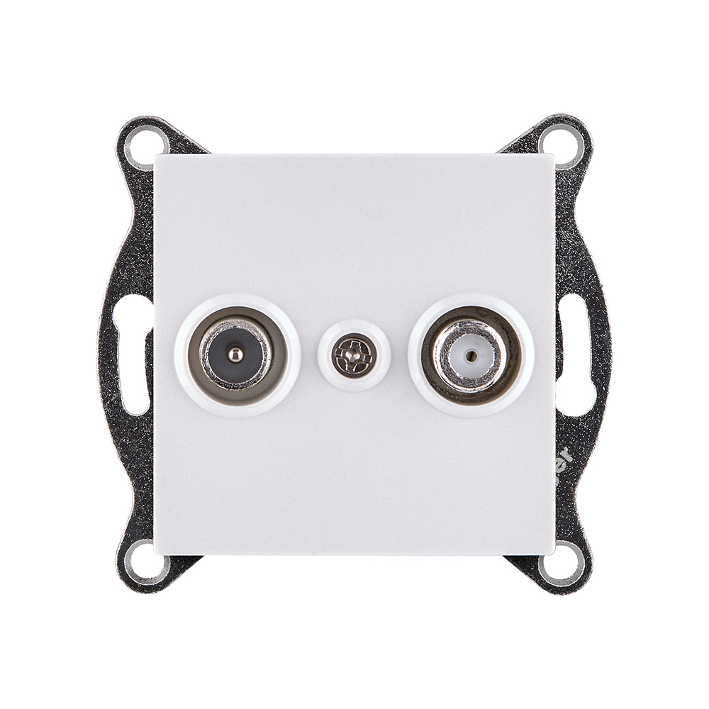 Розетка двойная TV (мама) + спутниковая SAT, белый Kollinger REA-035WH для Aspekt, Eleganz, Reflex в #REGION_NAME_DECLINE_PP#