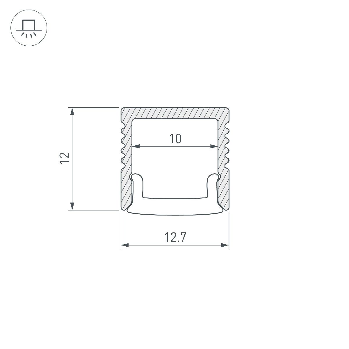 Профиль Arlight FANTOM-BENT-W12-SIDE-2000 ANOD 040326(1) в Санкт-Петербурге