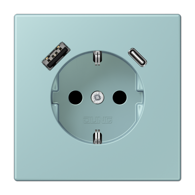Розетка 2K+З USB Typ AC Jung LC1520-15CA214 в Санкт-Петербурге