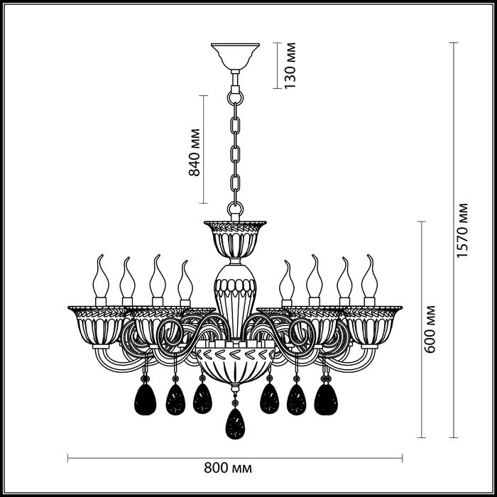 Подвесная люстра Odeon Light Ninfea 3930/8 в Санкт-Петербурге