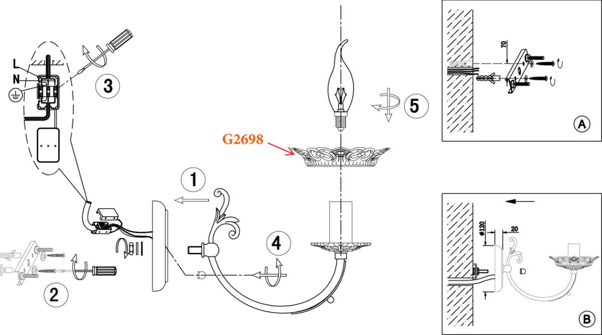 Бра Odeon Light Barra 2698/1W в Санкт-Петербурге