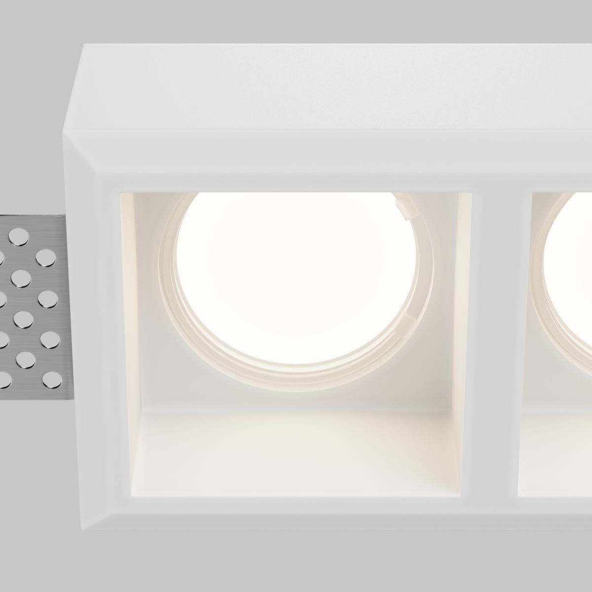 Встраиваемый светильник прямоугольный Maytoni Technical Gyps Modern DL131-GU10-02-W в #REGION_NAME_DECLINE_PP#