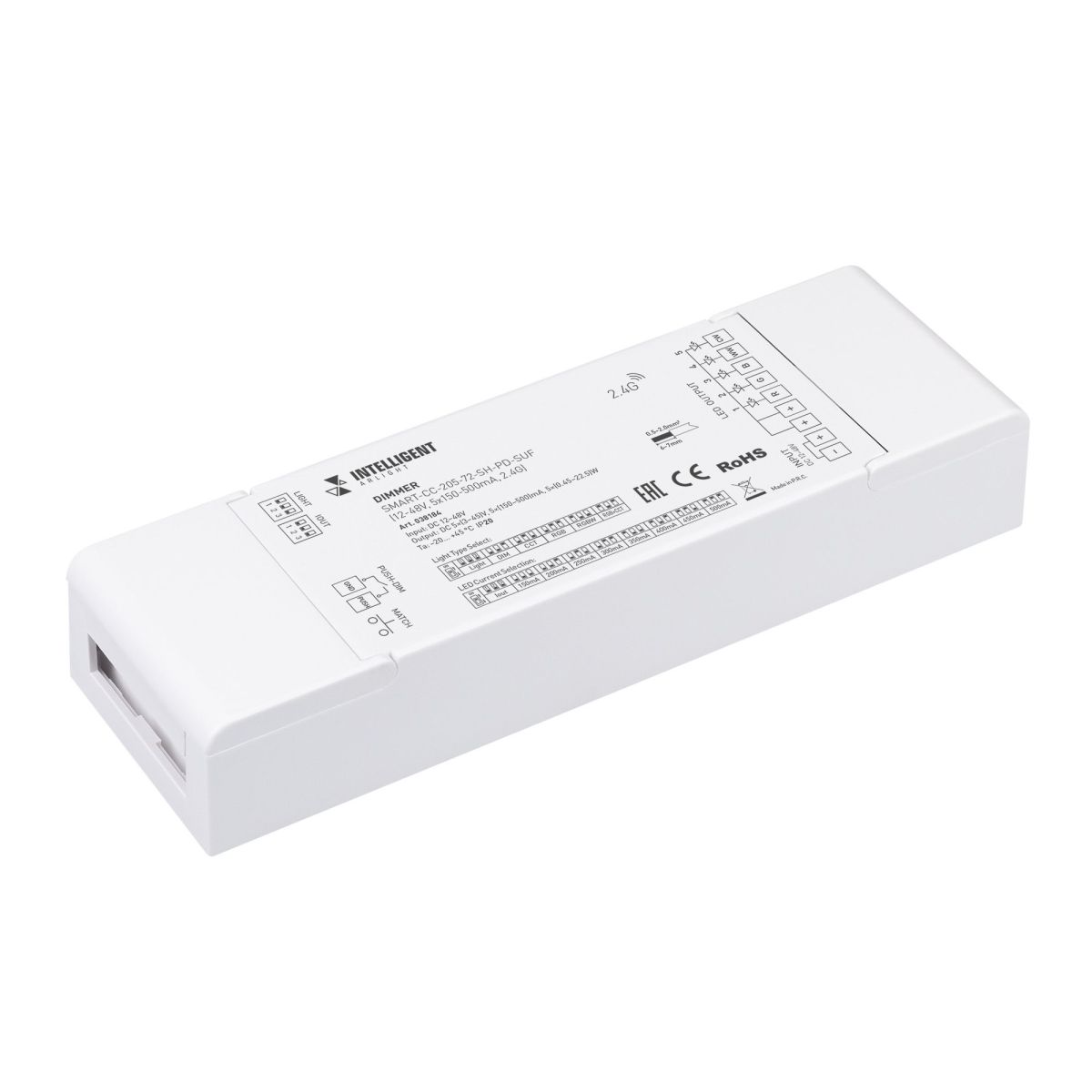 Диммер Arlight SMART-CC-205-72-SH-PD-SUF (12-48V, 5x150-500mA, 2.4G) 038184 в Санкт-Петербурге
