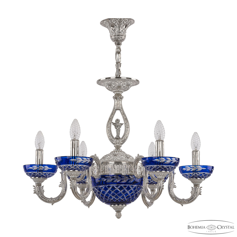 Подвесная люстра Bohemia Ivele Crystal Florence 71403P/6/175 NW P Clear-Blue/H-1J FA10S в Санкт-Петербурге