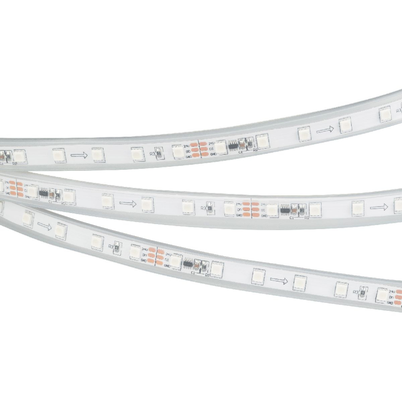 Светодиодная лента герметичная Arlight SPI-P-F72-11mm 24V RGB-PX6 14.4 W/m, IP66, 3535, 5m 030484(2) в Санкт-Петербурге