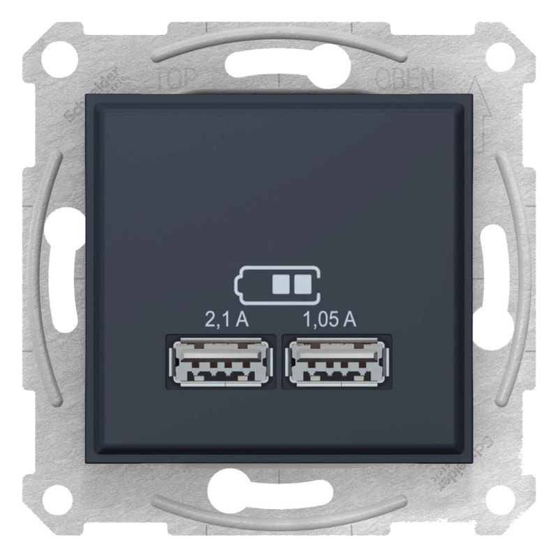 Розетка компьютерная 2xUSB Schneider Electric Sedna 2,1A SDN2710270 в Санкт-Петербурге