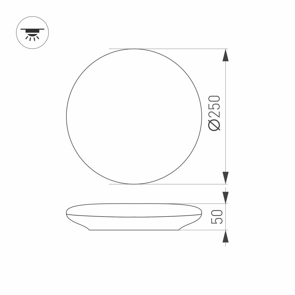 Потолочный светодиодный светильник Arlight CL-Frisbee-Motion-R250-12W Day4000 030094 в Санкт-Петербурге