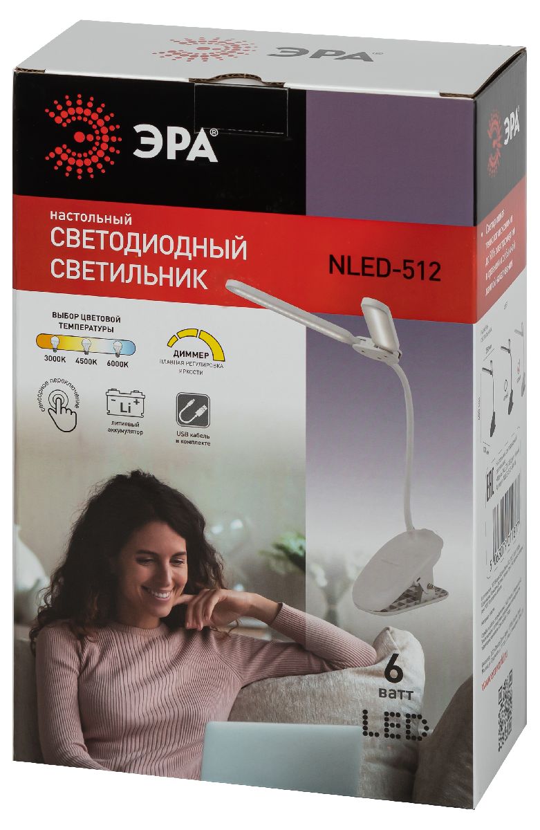 Настольная лампа Эра NLED-512-6W-W Б0057207 в Санкт-Петербурге