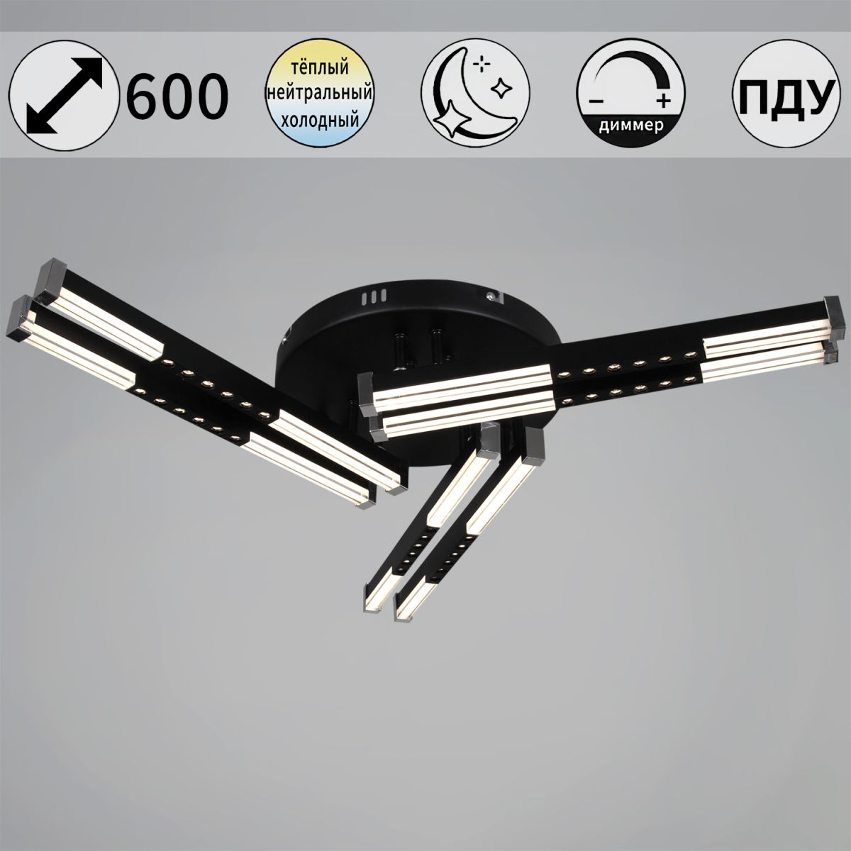 Потолочный светильник Reluce 24090-0.3-06 BK в #REGION_NAME_DECLINE_PP#