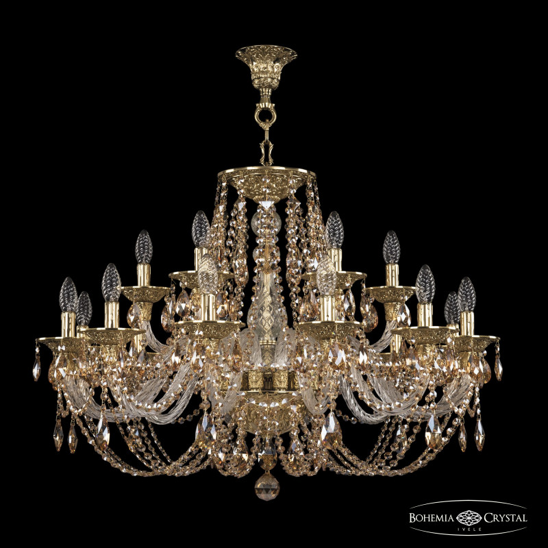 Подвесная люстра Bohemia Ivele Crystal 16106/12+6/300 G R721 в Санкт-Петербурге