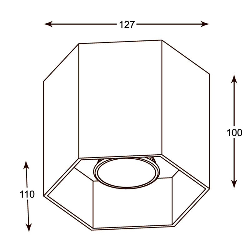 Потолочный светильник Zumaline POLYGON CL 1L 20035-WH в Санкт-Петербурге