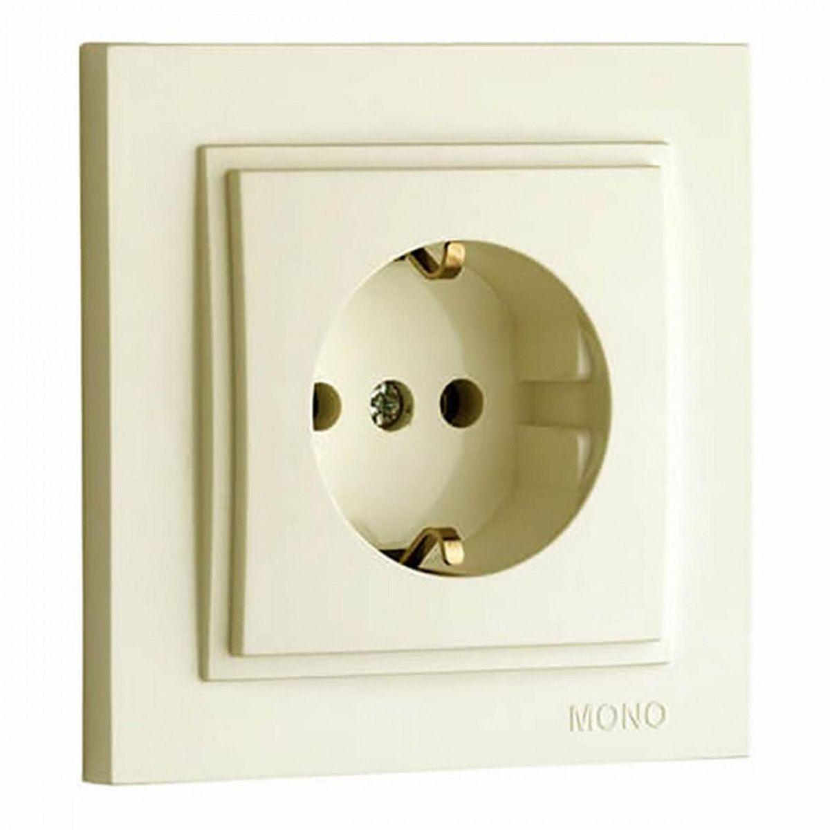 Розетка с заземлением Mono Electric Despina 16А 250В крем 102-170021-117 в Санкт-Петербурге