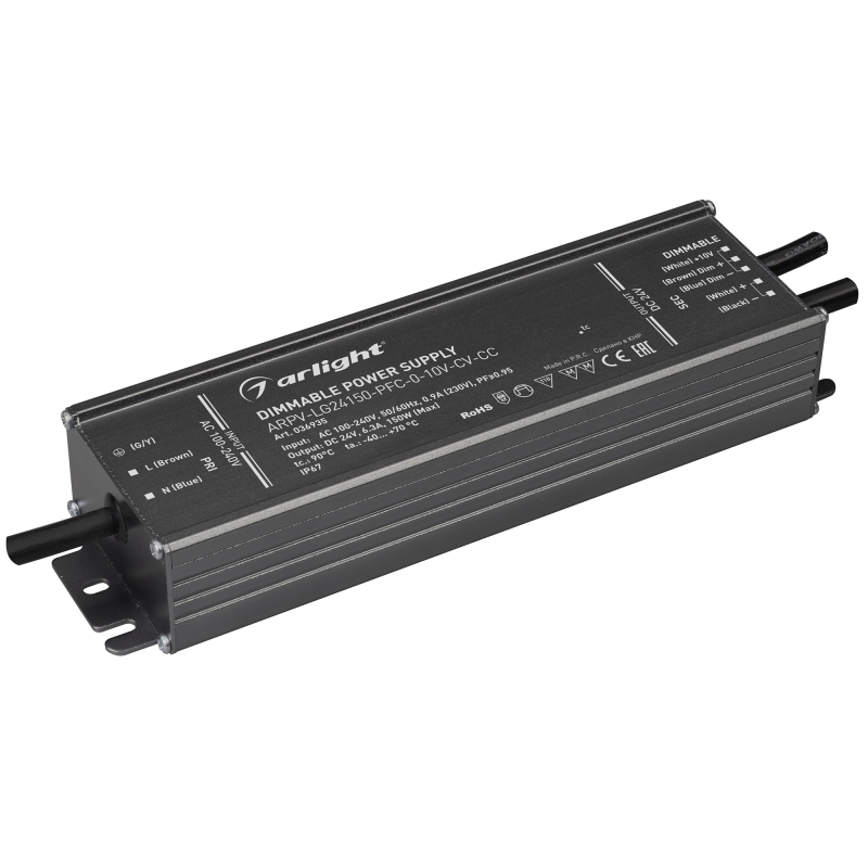 Блок питания Arlight ARPV-LG24150-PFC-0-10V-CV-CC (24V, 6.3A, 150W) 036935 в Санкт-Петербурге