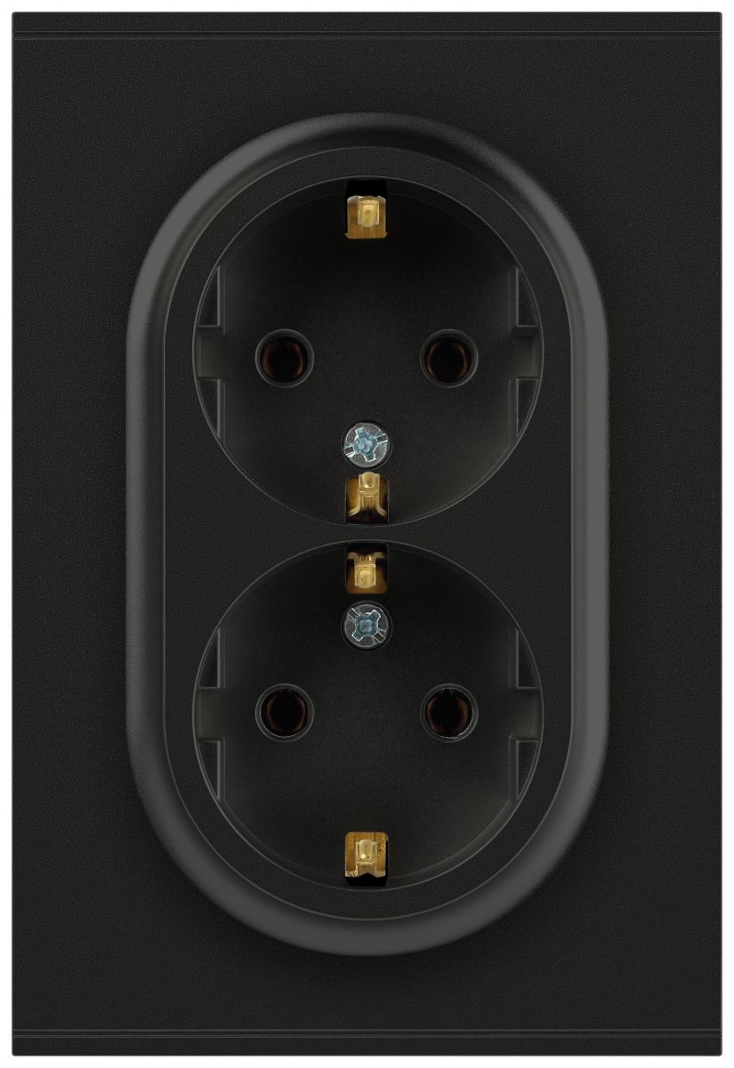 Розетка Эра Arktik 16-2104-05 двойная с заземлением 2X2P+E Schuko 16А-250В антрацит Б0070448 в Санкт-Петербурге