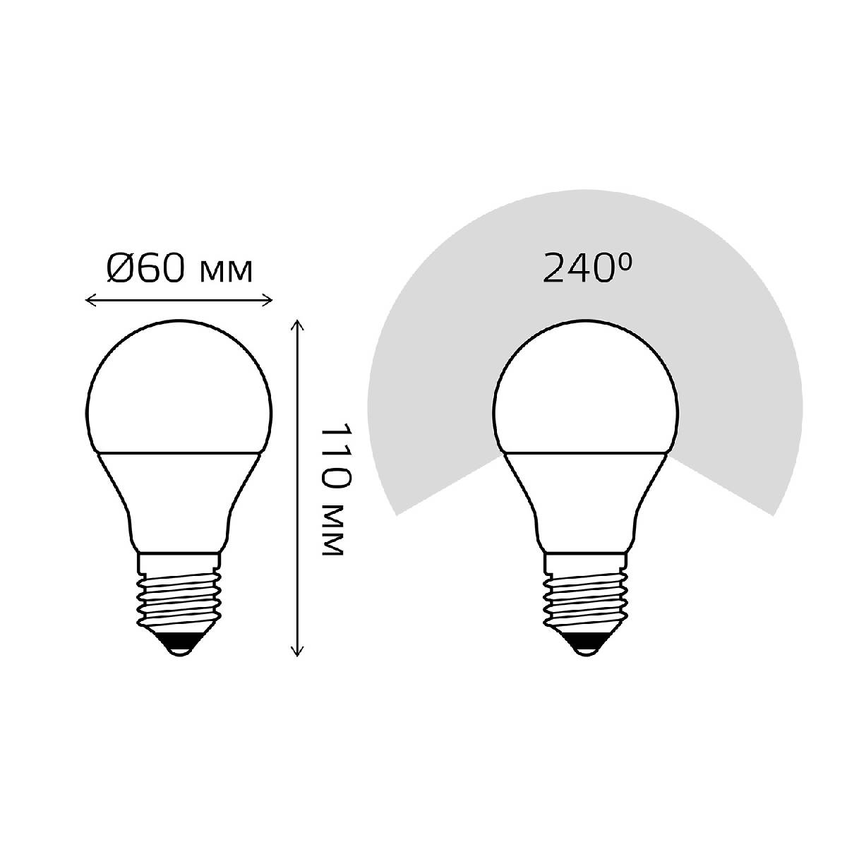 Лампа светодиодная диммируемая Gauss E27 10W 6500K груша матовая 102502310-S в Санкт-Петербурге