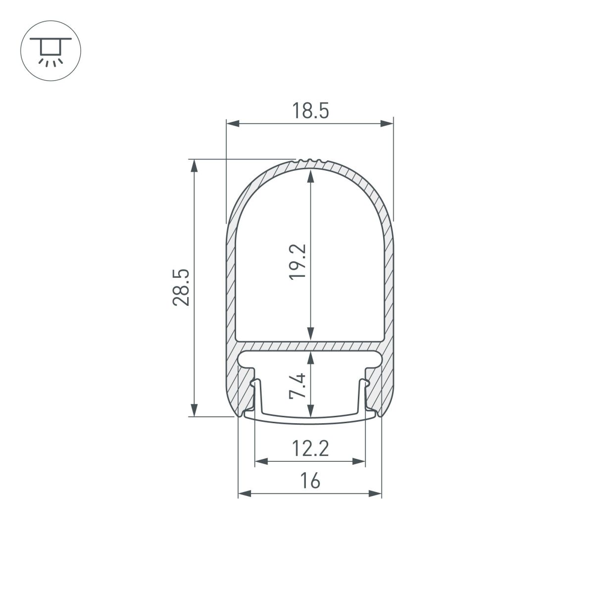 Профиль Arlight WARDROBE-1930-2000 ANOD 053565 в Санкт-Петербурге
