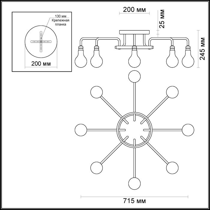 Потолочная люстра Odeon Light Alonzo 3983/9C в Санкт-Петербурге