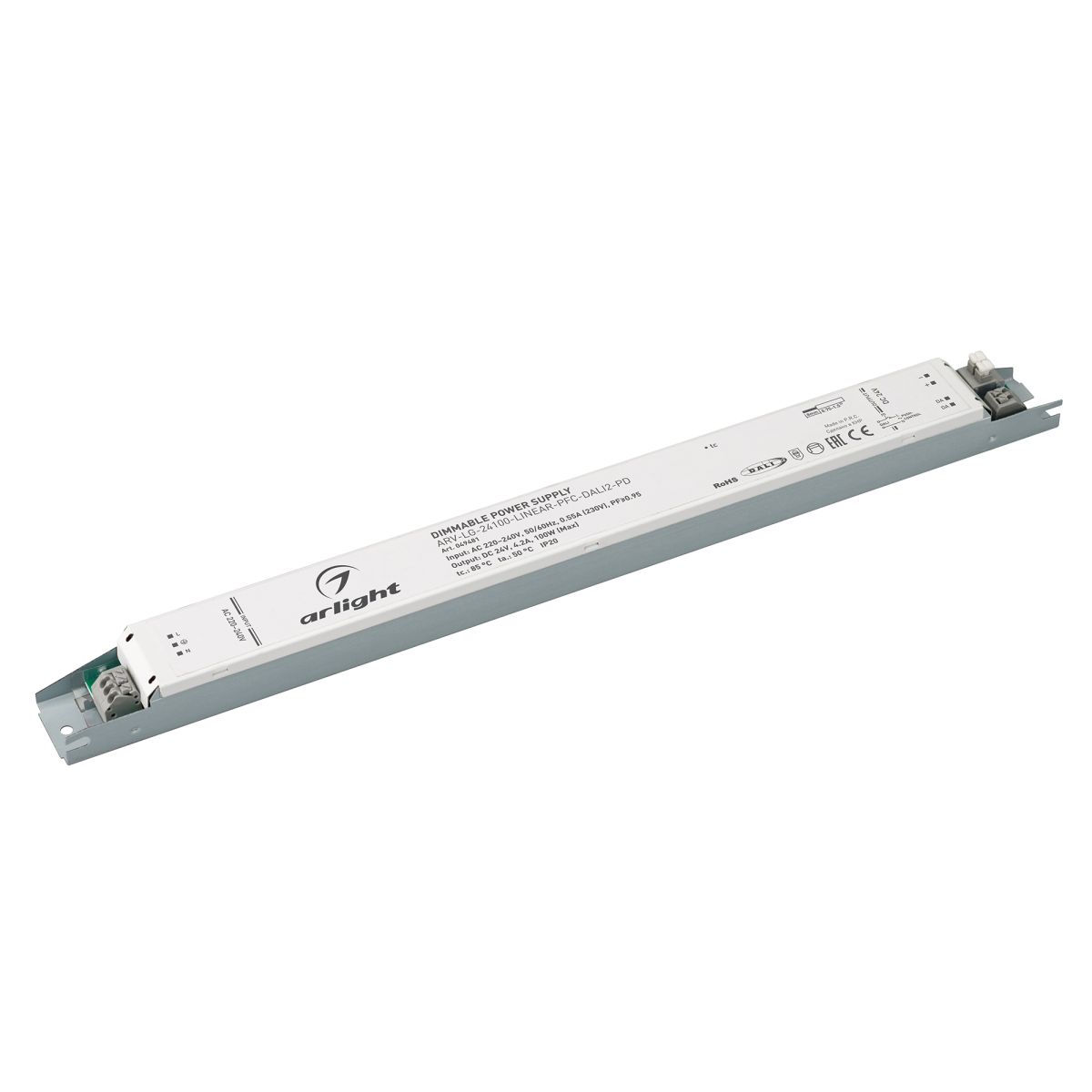 Блок питания Arlight ARV-LG-24100-LINEAR-PFC-DALI2-PD (24V, 4.2A, 100W) (IP20 Металл) 049481 в Санкт-Петербурге