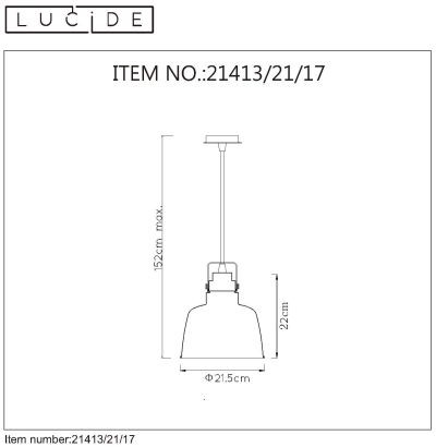 Подвесной светильник LUCIDE 21413/21/17 в Санкт-Петербурге