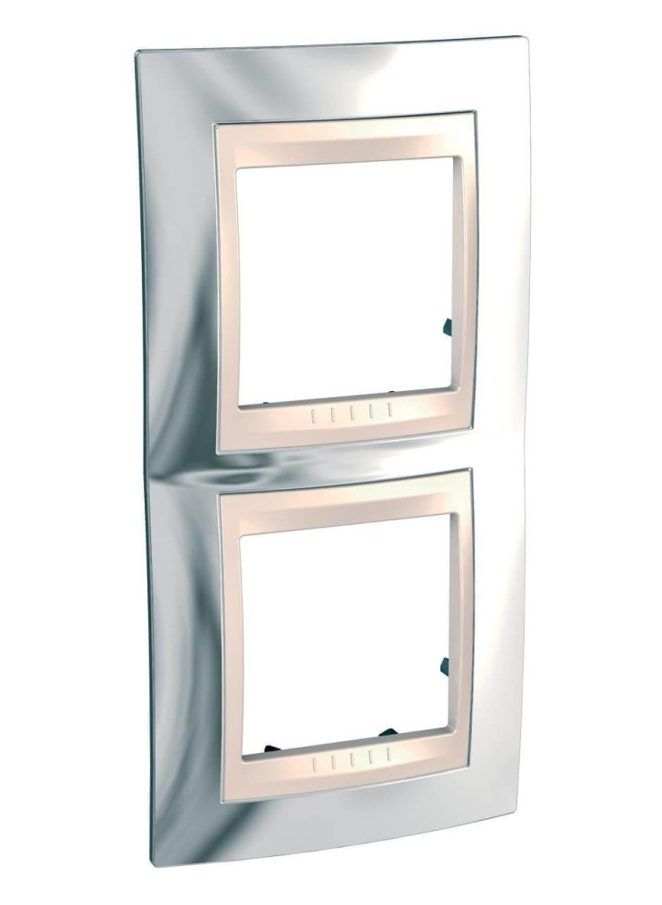 Рамка 2-постовая вертикальная Schneider Electric Unica Хамелеон MGU66.004V.510 в Санкт-Петербурге