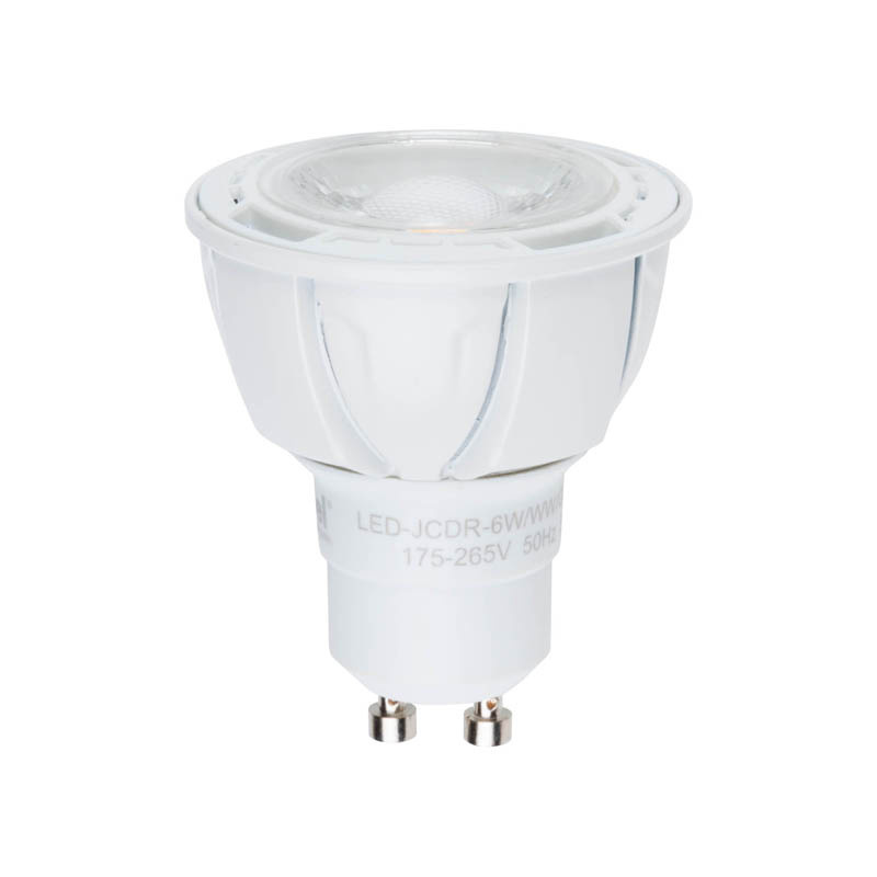 Лампа светодиодная (UL-00001664) Uniel GU10 6W 3000K матовая LED-JCDR-6W/WW/GU10/FR/DIM PLP01WH в Санкт-Петербурге