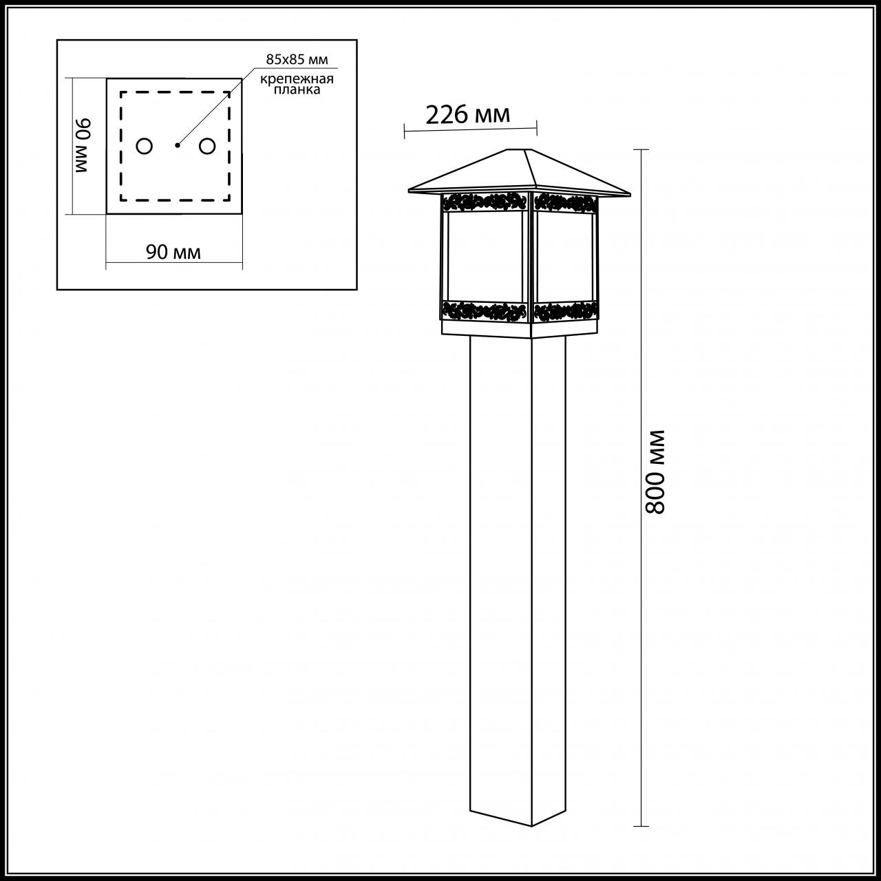 Уличный светильник Odeon Light Novara 2644/1A в Санкт-Петербурге