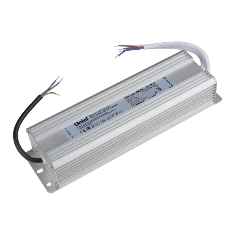 Блок питания (UL-00002437) Uniel 12V 200W IP67 16,7A UET-VAJ-200A67 12V IP67 в #REGION_NAME_DECLINE_PP#