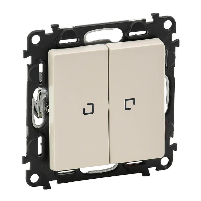 Выключатель двухклавишный Legrand Valena Life 10A 250V с подсветкой слоновая кость 752528 в Санкт-Петербурге