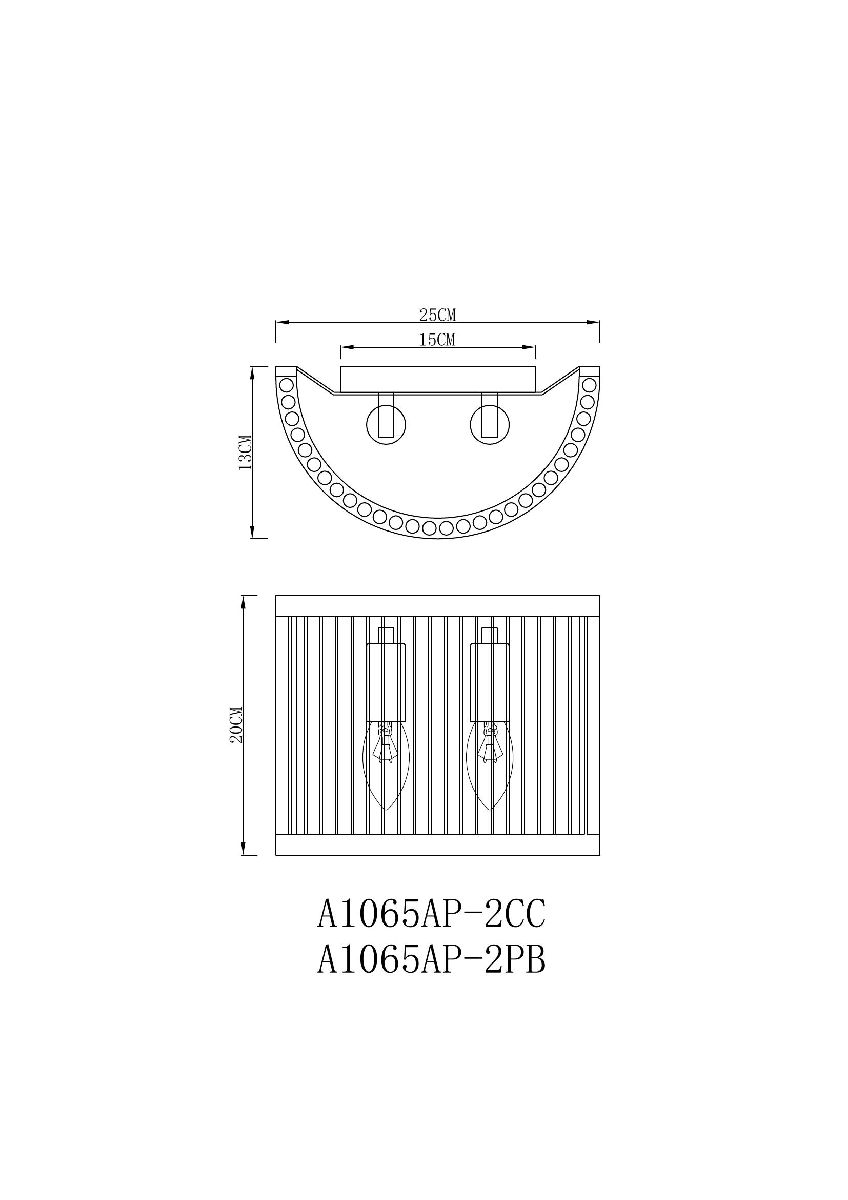 Настенный светильник Arte Lamp Anetta A1065AP-2PB в Санкт-Петербурге