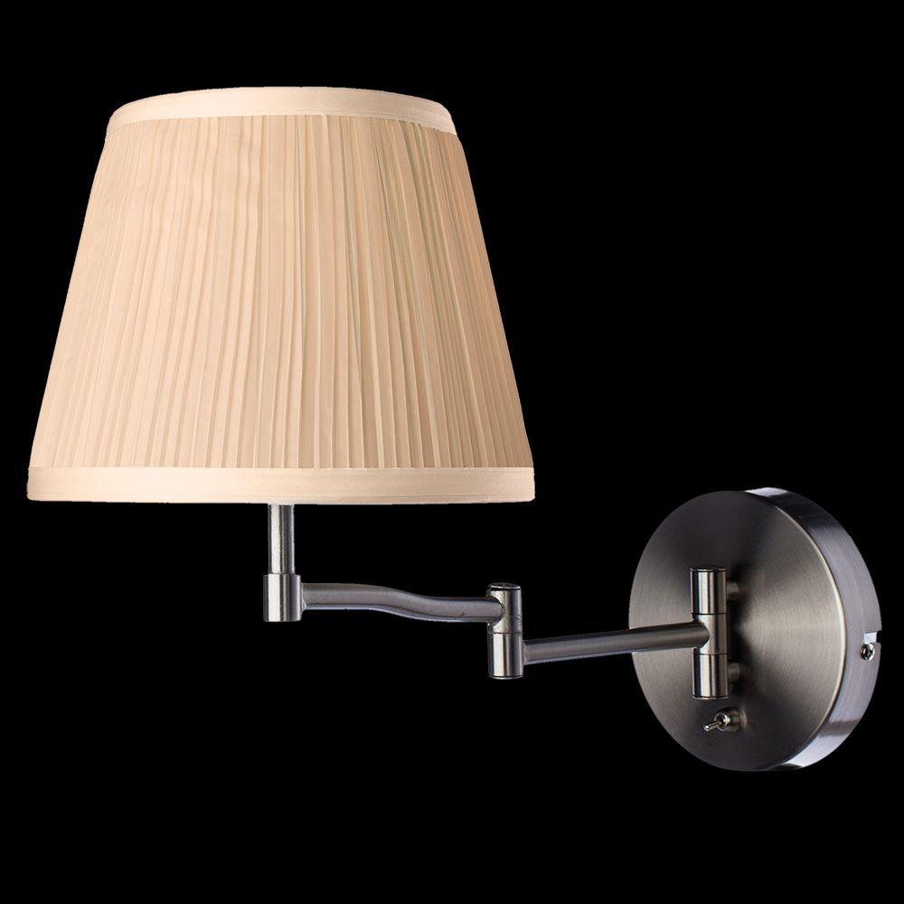 Бра с абажуром Arte Lamp California A2872AP-1SS в Санкт-Петербурге