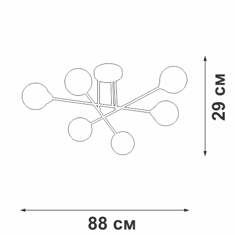 Потолочная люстра с шарами Vitaluce V3931-8/6PL в Санкт-Петербурге